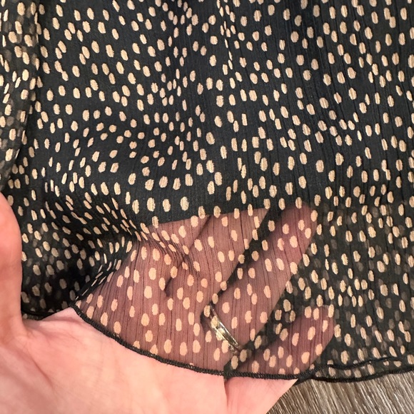 Zara Mini Dress, Dots, Ruffled Sleeves, Size L - Picture 7 of 8